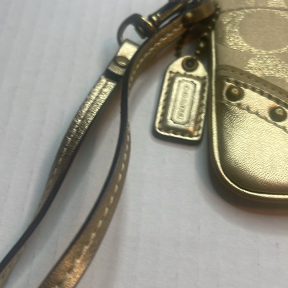 Gold Wristlet with Stud Accents - Picture 3 of 8